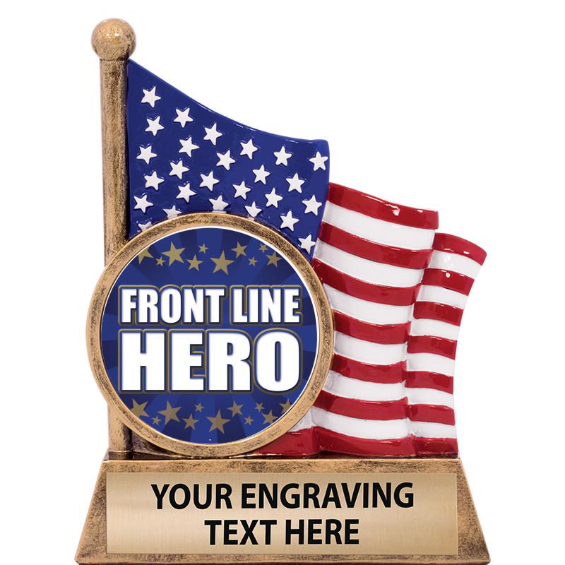 5" AMERICAN FLAG INSERT SCLPT