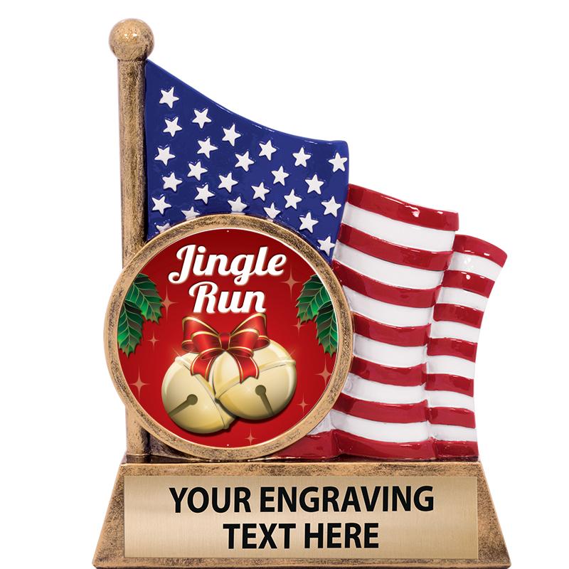 5" AMERICAN FLAG INSERT SCLPT