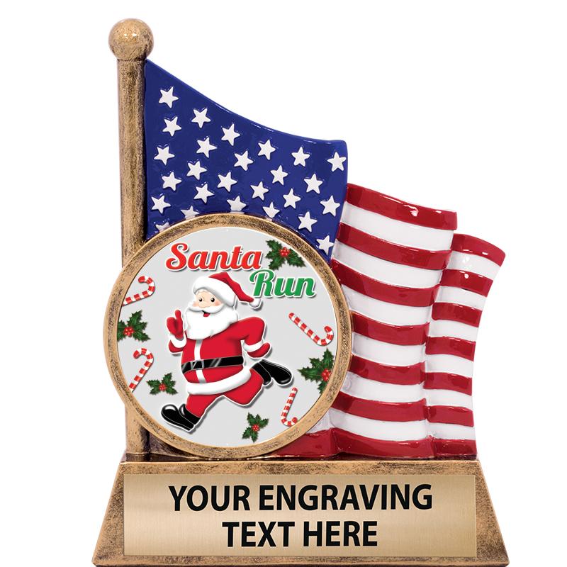 5" AMERICAN FLAG INSERT SCLPT