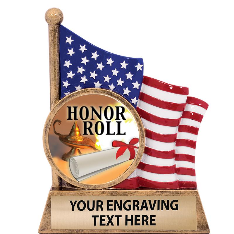 5" AMERICAN FLAG INSERT SCLPT