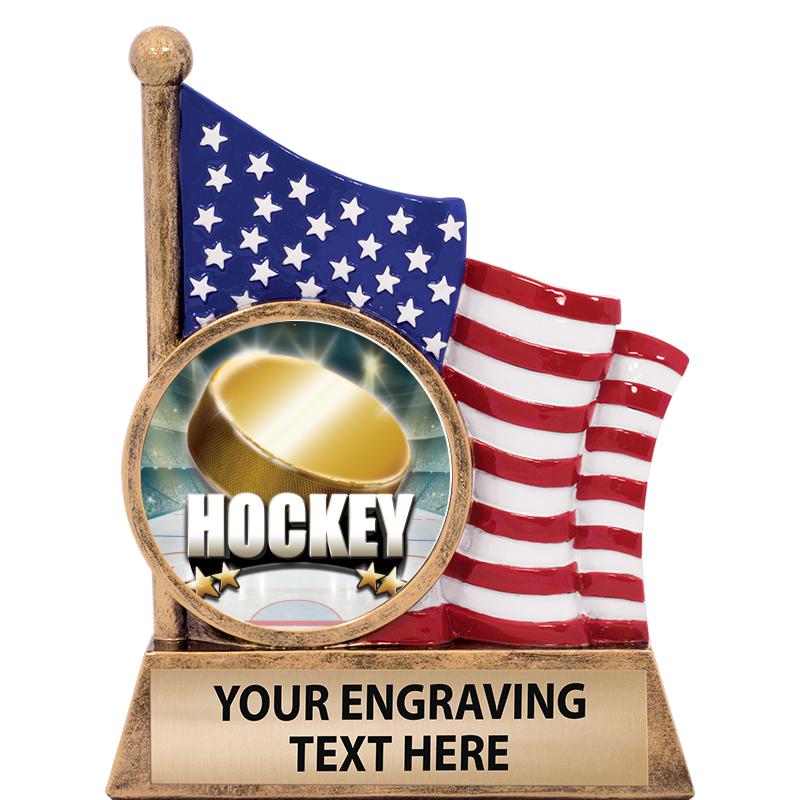 5" AMERICAN FLAG INSERT SCLPT