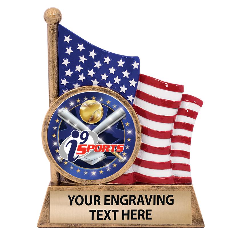 5" AMERICAN FLAG INSERT SCLPT