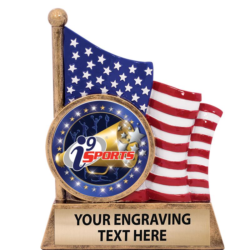 5" AMERICAN FLAG INSERT SCLPT