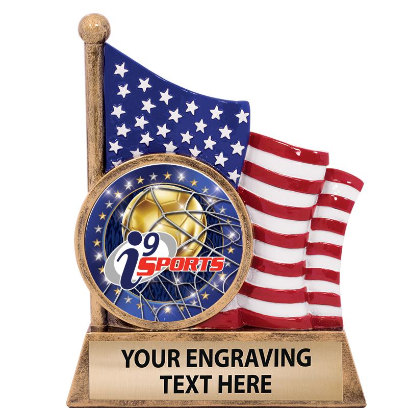 5" AMERICAN FLAG INSERT SCLPT