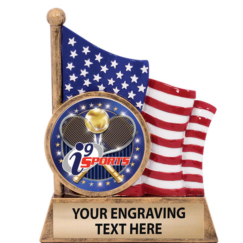 5" AMERICAN FLAG INSERT SCLPT
