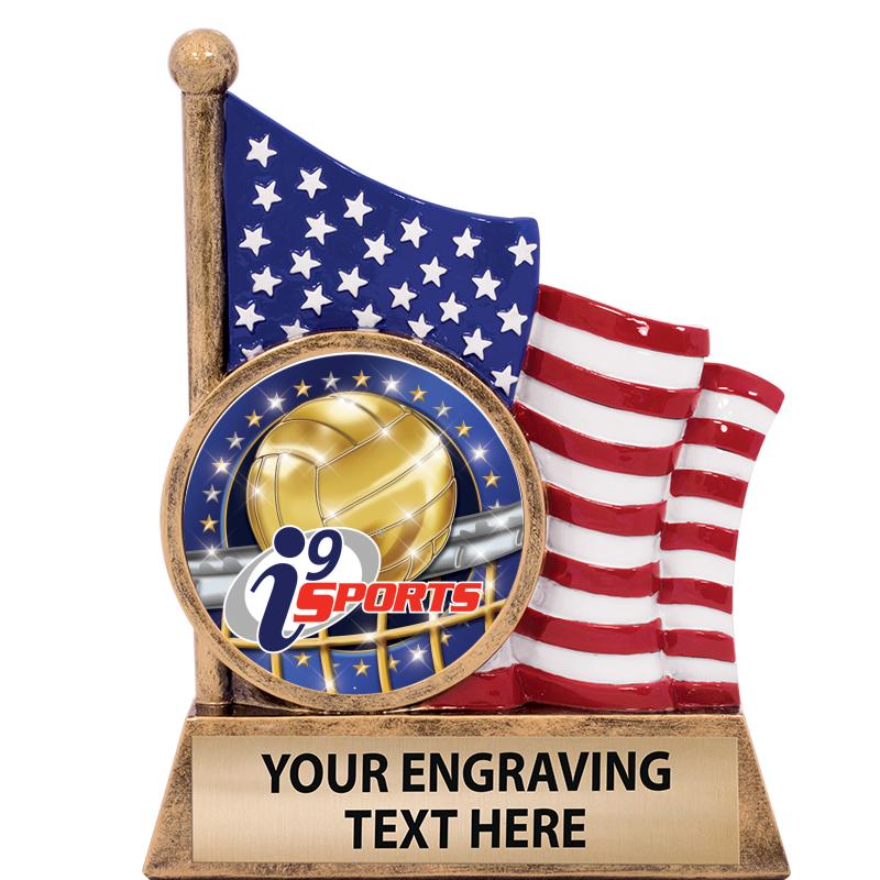 5" AMERICAN FLAG INSERT SCLPT