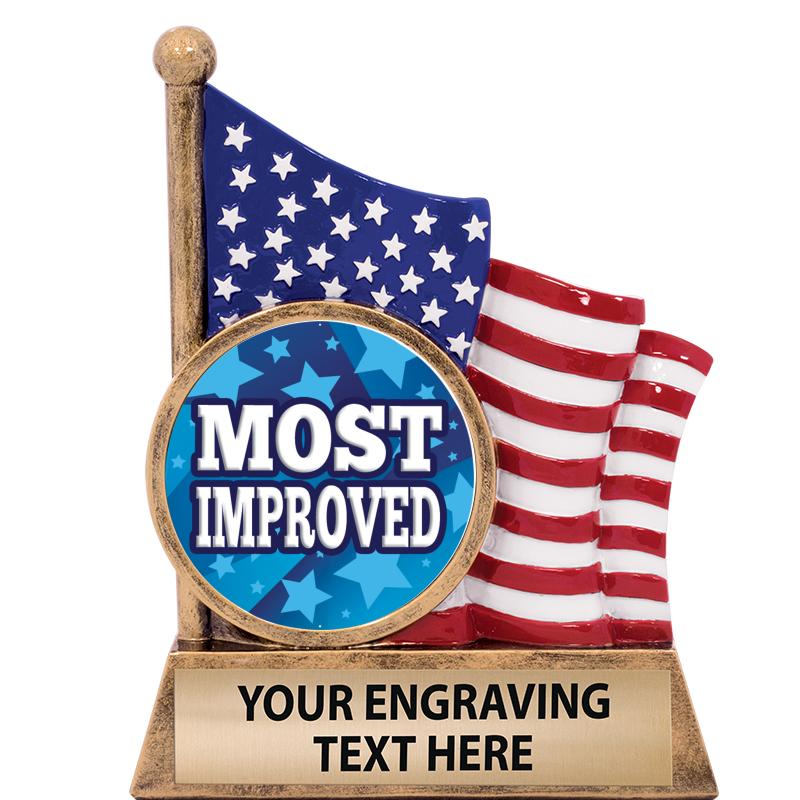 5" AMERICAN FLAG INSERT SCLPT