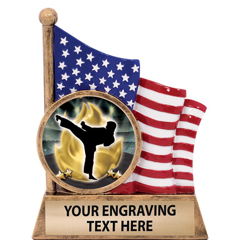 5" AMERICAN FLAG INSERT SCLPT