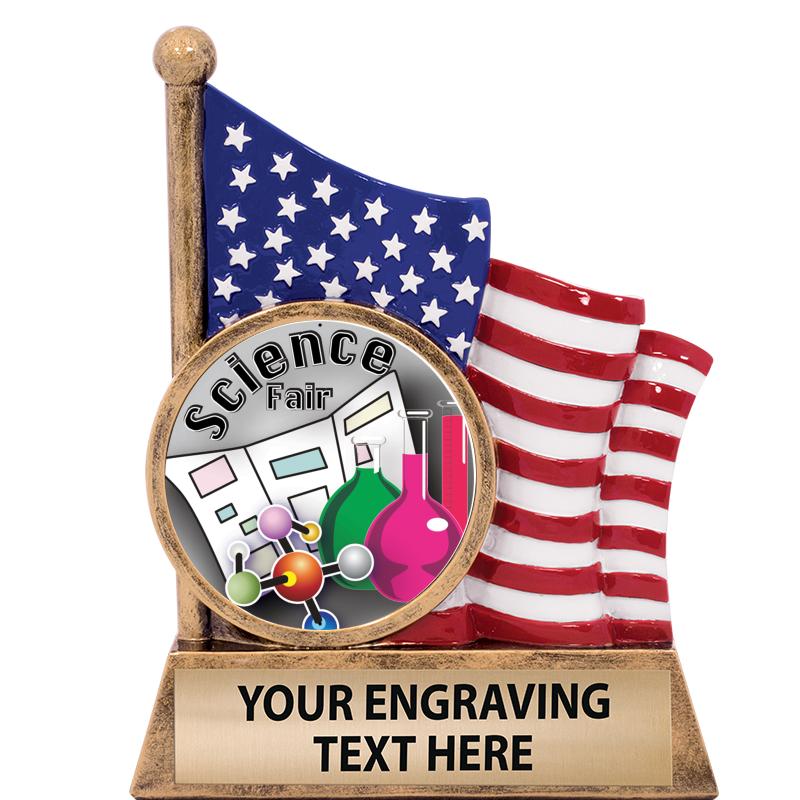 5" AMERICAN FLAG INSERT SCLPT