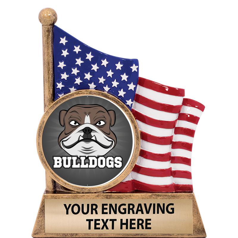 5" AMERICAN FLAG INSERT SCLPT