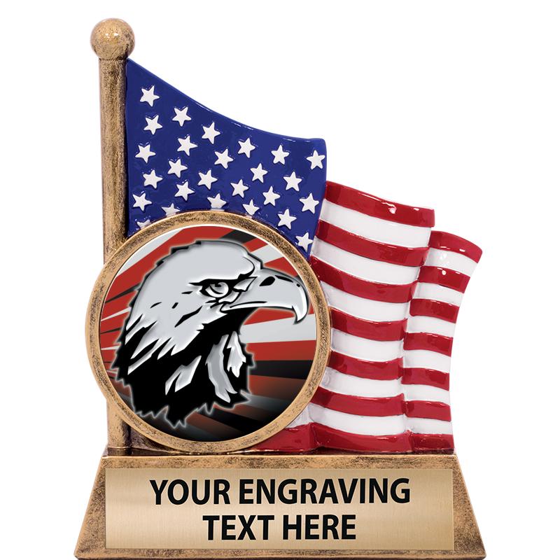 5" AMERICAN FLAG INSERT SCLPT