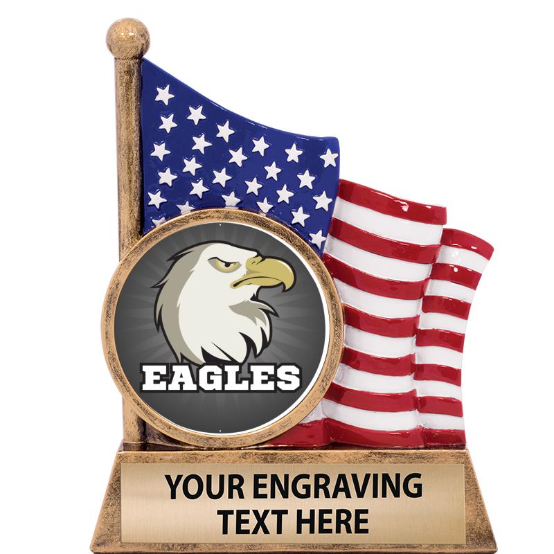 5" AMERICAN FLAG INSERT SCLPT