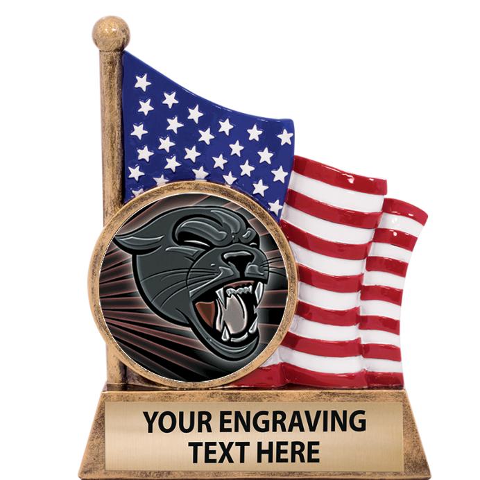 5" AMERICAN FLAG INSERT SCLPT