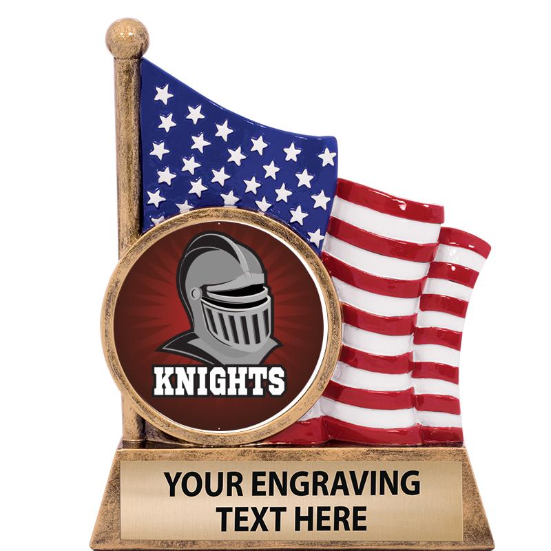 5" AMERICAN FLAG INSERT SCLPT