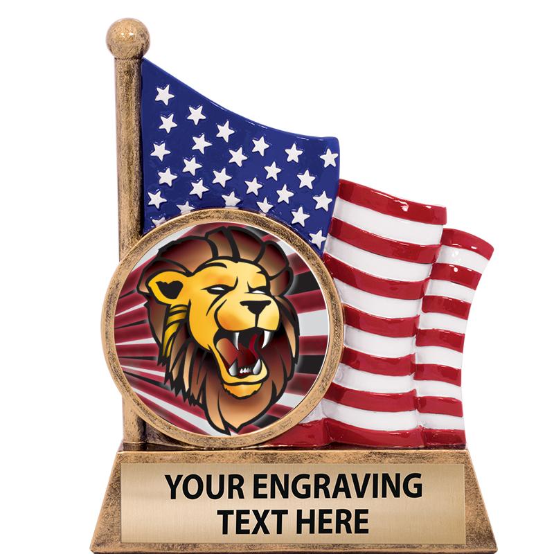 5" AMERICAN FLAG INSERT SCLPT