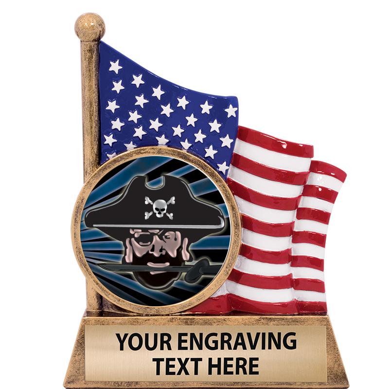 5" AMERICAN FLAG INSERT SCLPT