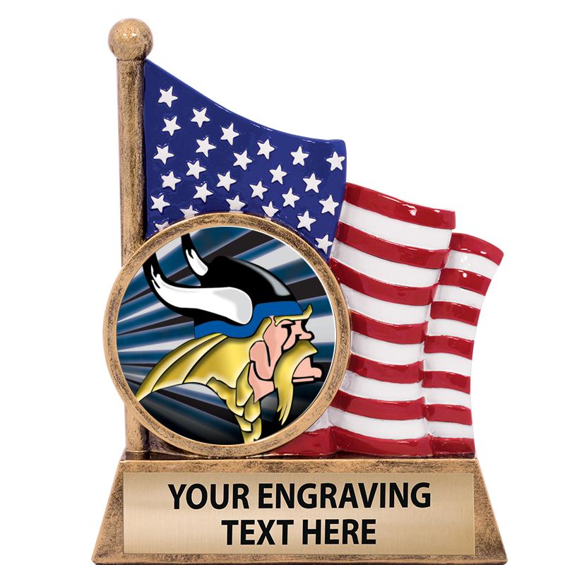 5" AMERICAN FLAG INSERT SCLPT