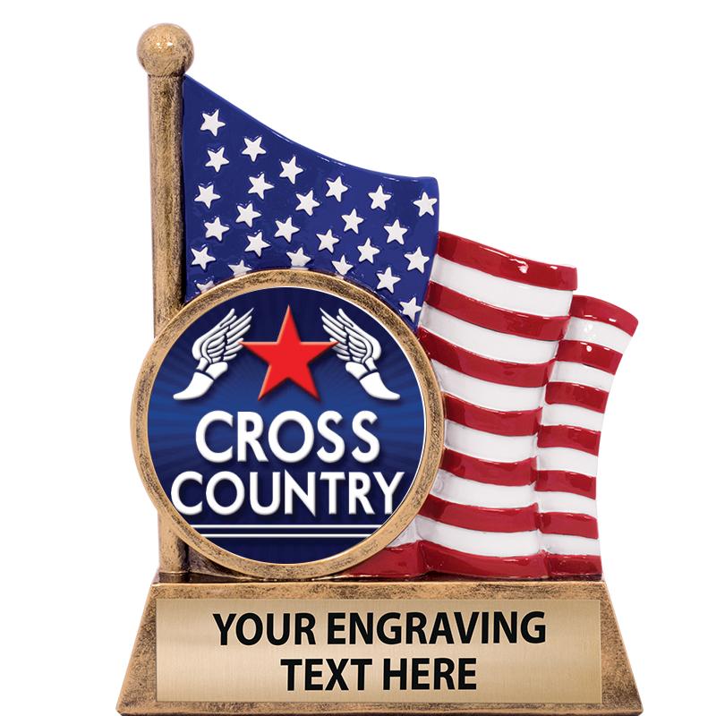 5" AMERICAN FLAG INSERT SCLPT