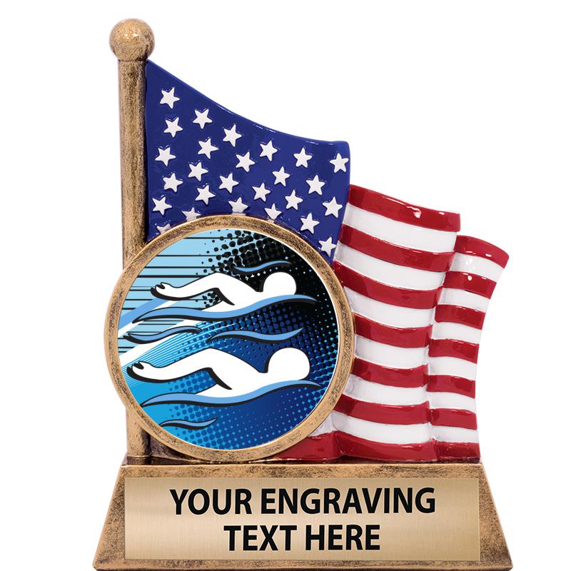 5" AMERICAN FLAG INSERT SCLPT