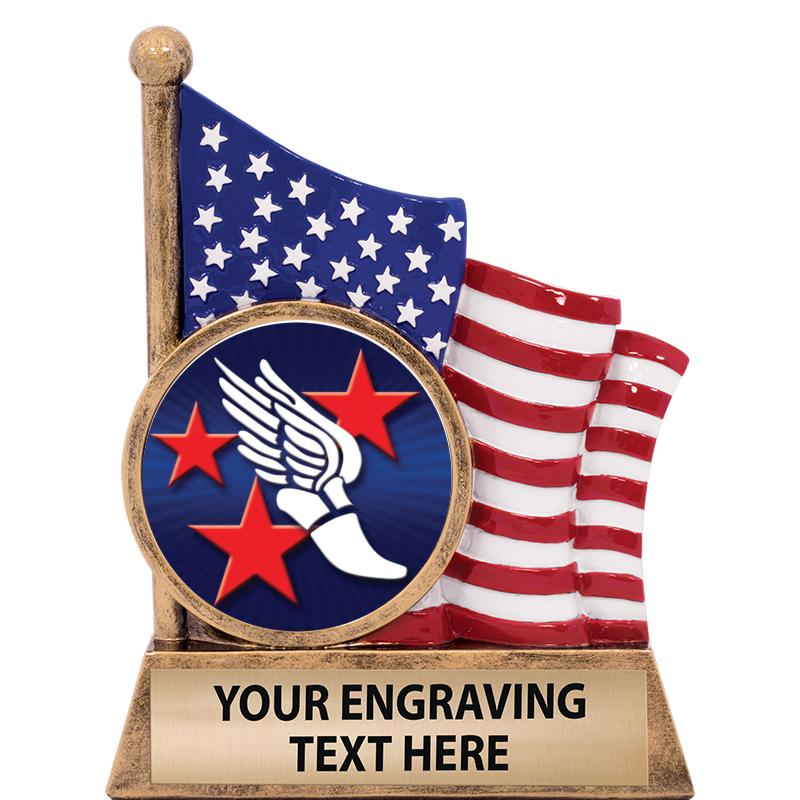 5" AMERICAN FLAG INSERT SCLPT