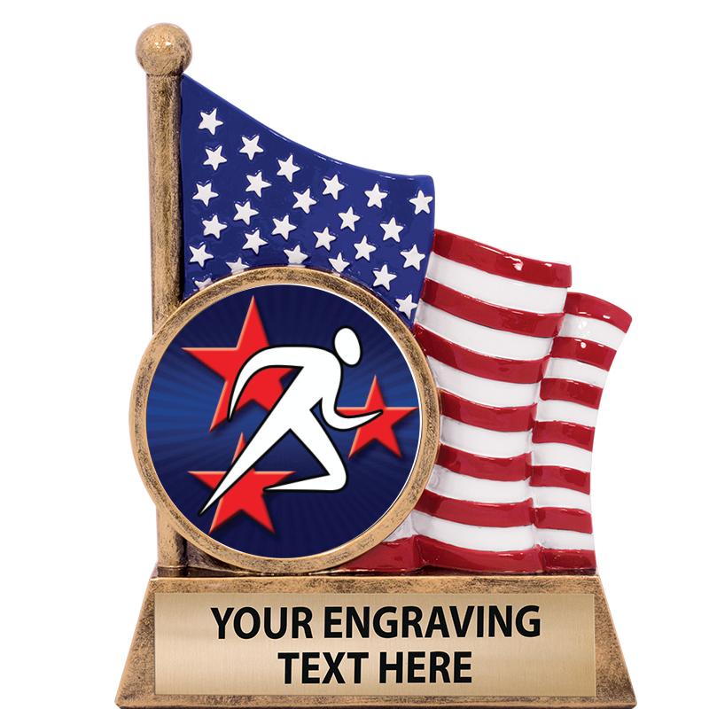 5" AMERICAN FLAG INSERT SCLPT