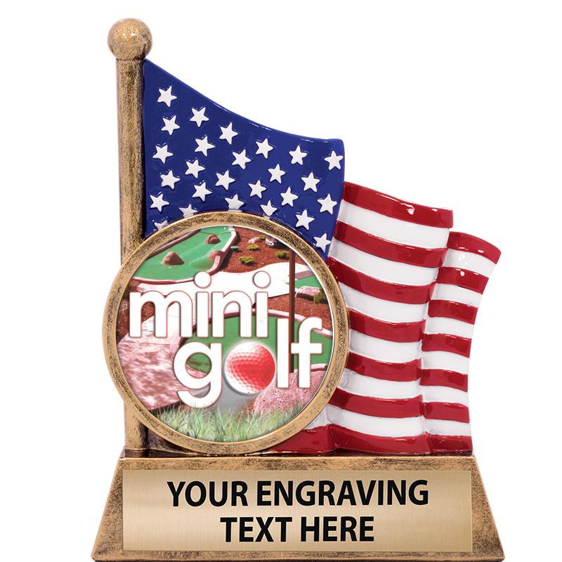 5" AMERICAN FLAG INSERT SCLPT