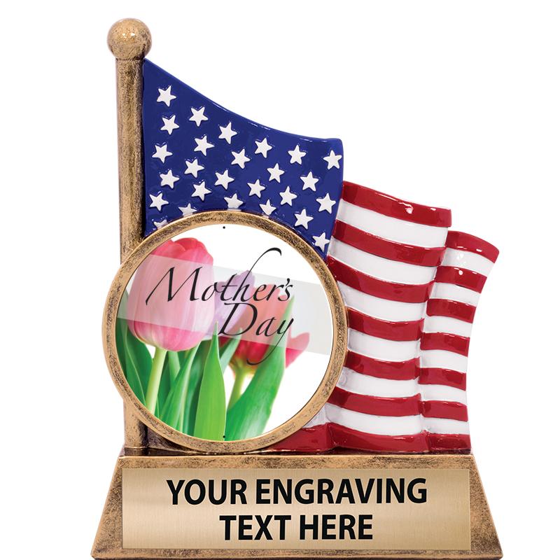 5" AMERICAN FLAG INSERT SCLPT