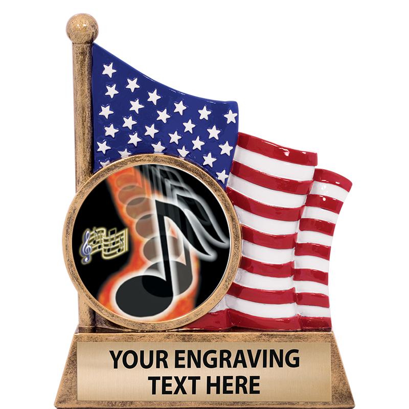 5" AMERICAN FLAG INSERT SCLPT