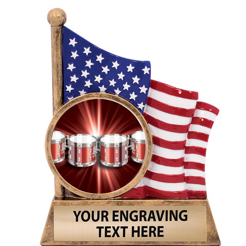 5" AMERICAN FLAG INSERT SCLPT