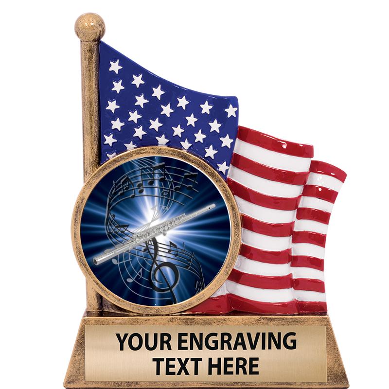 5" AMERICAN FLAG INSERT SCLPT