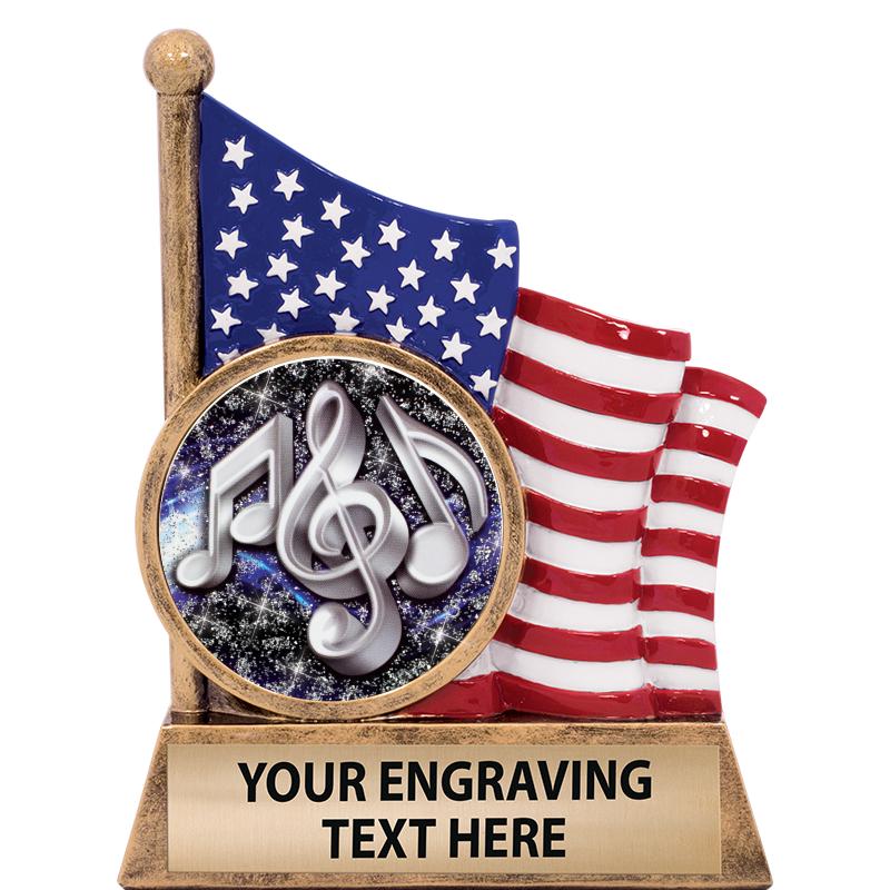 5" AMERICAN FLAG INSERT SCLPT