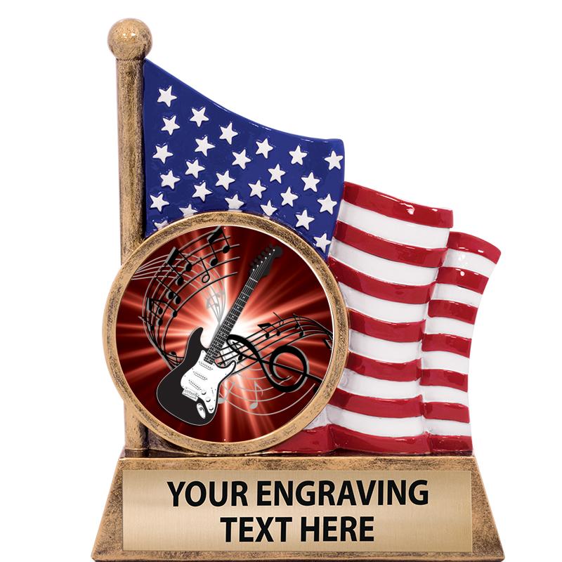 5" AMERICAN FLAG INSERT SCLPT