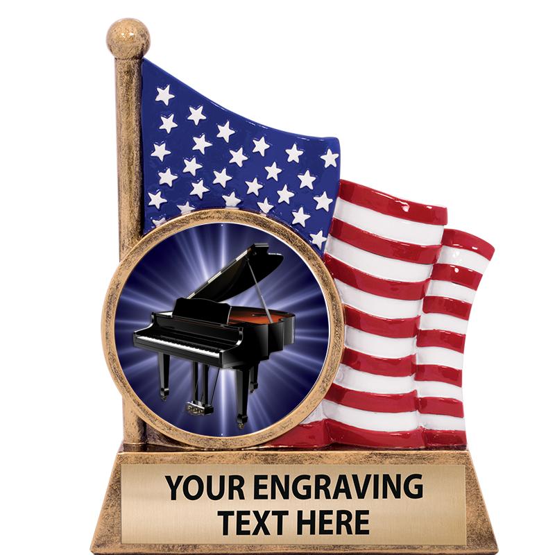 5" AMERICAN FLAG INSERT SCLPT