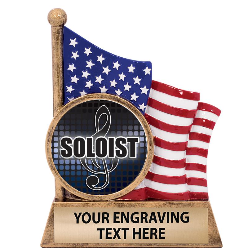 5" AMERICAN FLAG INSERT SCLPT