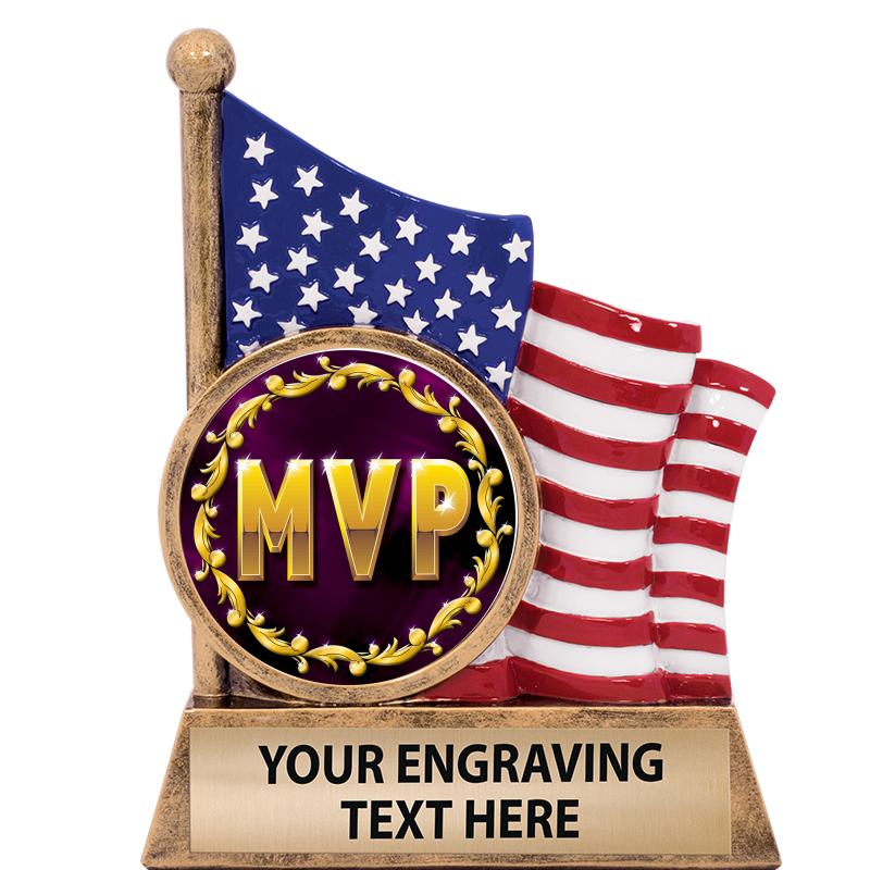 5" AMERICAN FLAG INSERT SCLPT