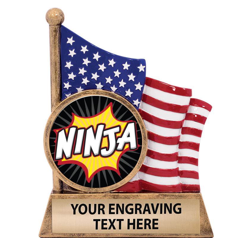 5" AMERICAN FLAG INSERT SCLPT