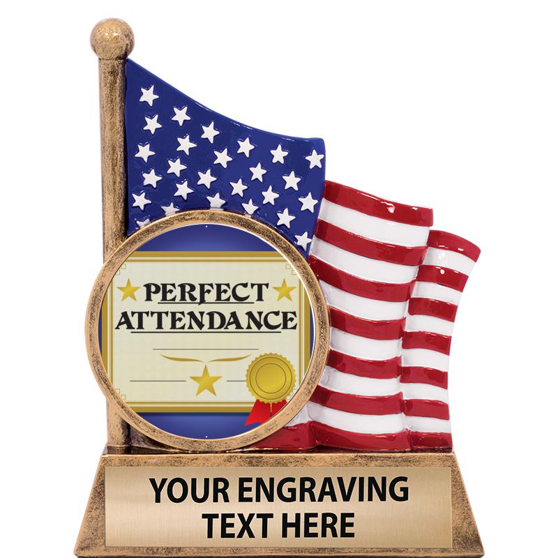 5" AMERICAN FLAG INSERT SCLPT