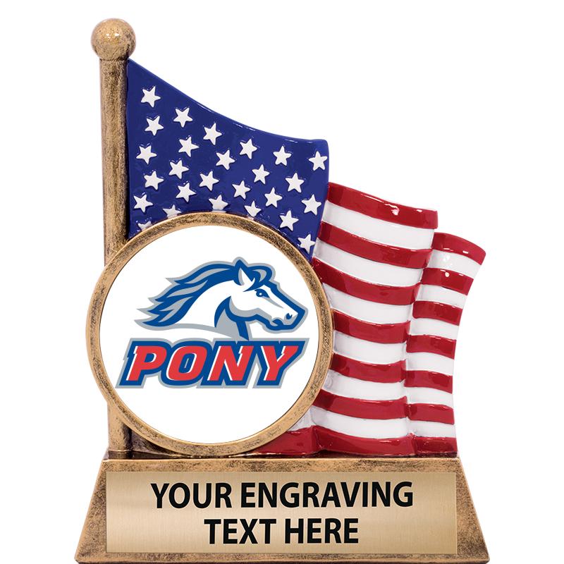 5" AMERICAN FLAG INSERT SCLPT