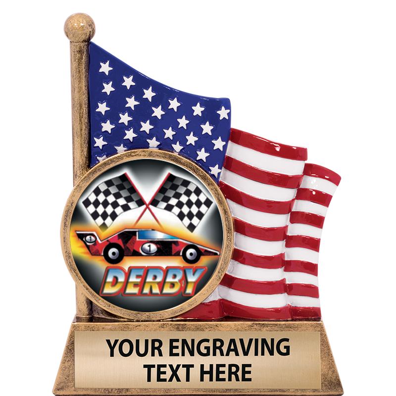 5" AMERICAN FLAG INSERT SCLPT