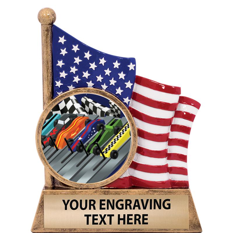 5" AMERICAN FLAG INSERT SCLPT