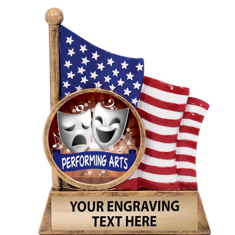 5" AMERICAN FLAG INSERT SCLPT