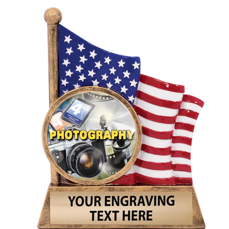 5" AMERICAN FLAG INSERT SCLPT