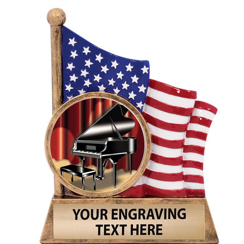 5" AMERICAN FLAG INSERT SCLPT