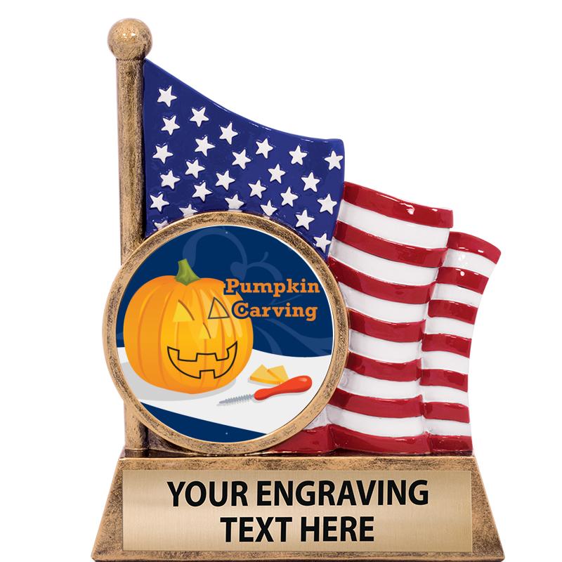 5" AMERICAN FLAG INSERT SCLPT