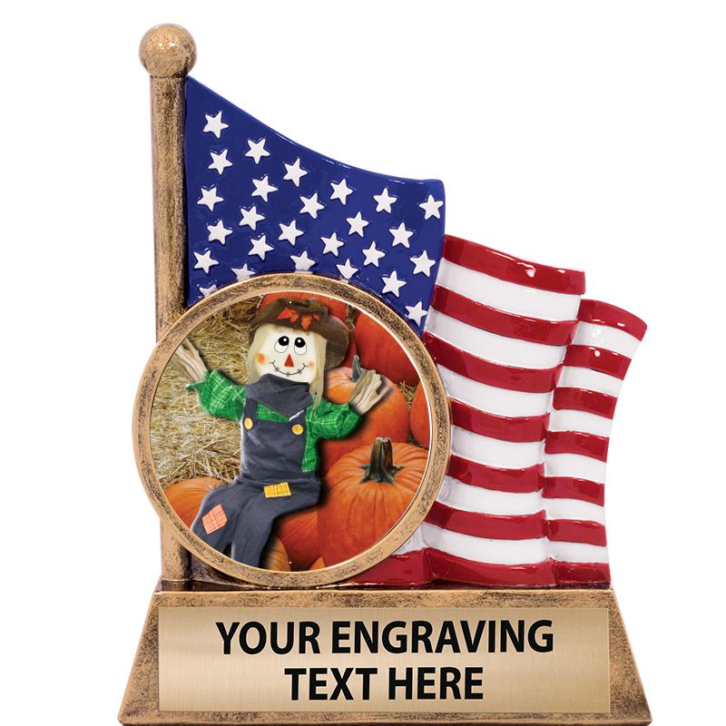 5" AMERICAN FLAG INSERT SCLPT