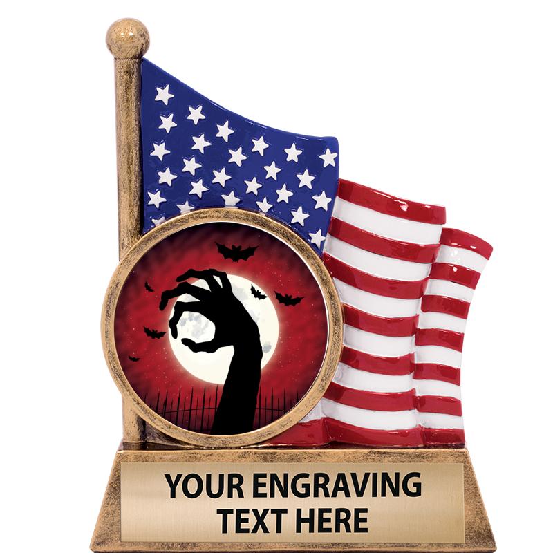 5" AMERICAN FLAG INSERT SCLPT