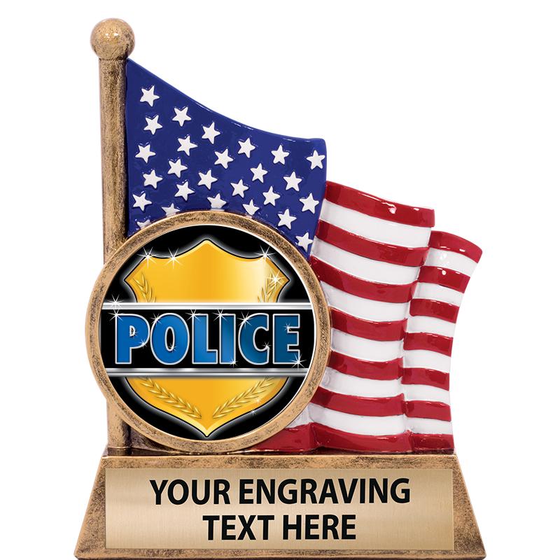 5" AMERICAN FLAG INSERT SCLPT