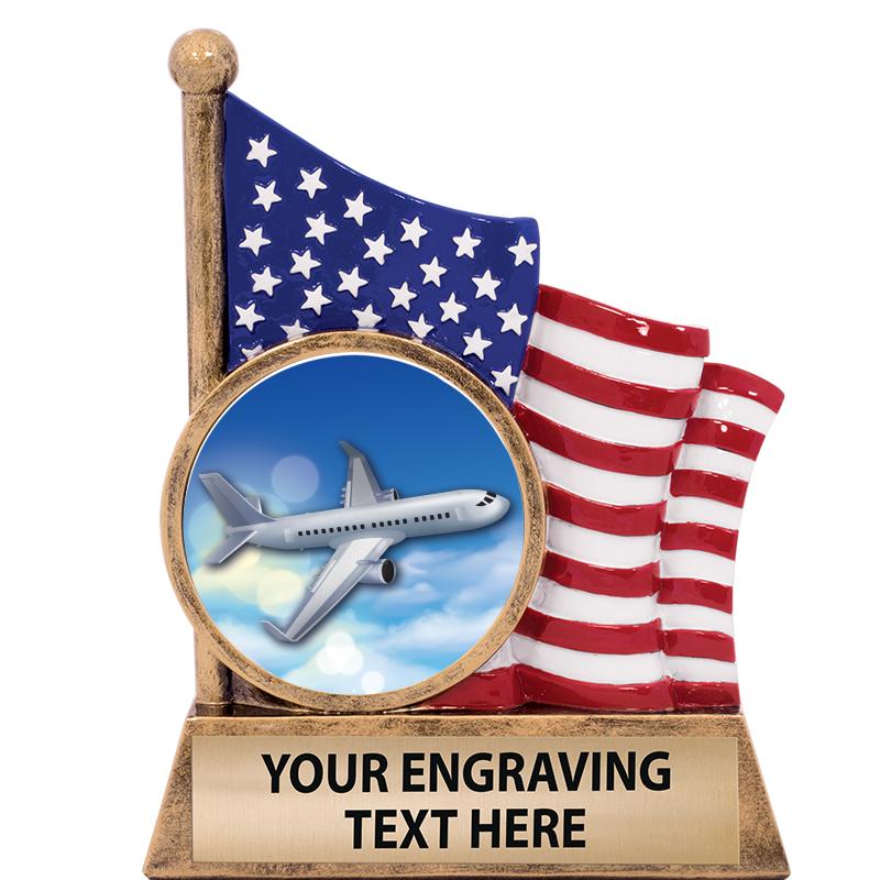 5" AMERICAN FLAG INSERT SCLPT