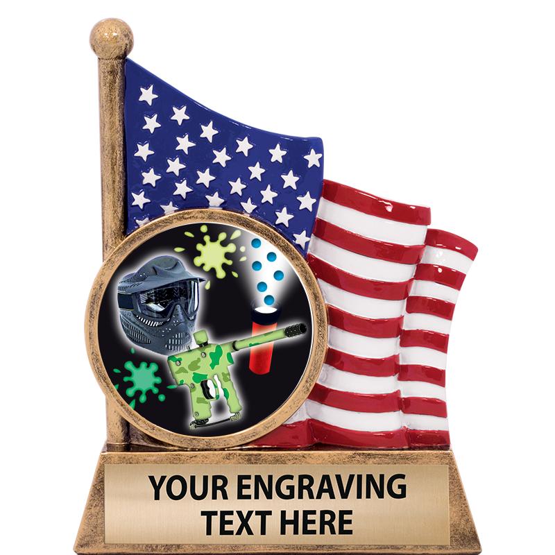 5" AMERICAN FLAG INSERT SCLPT