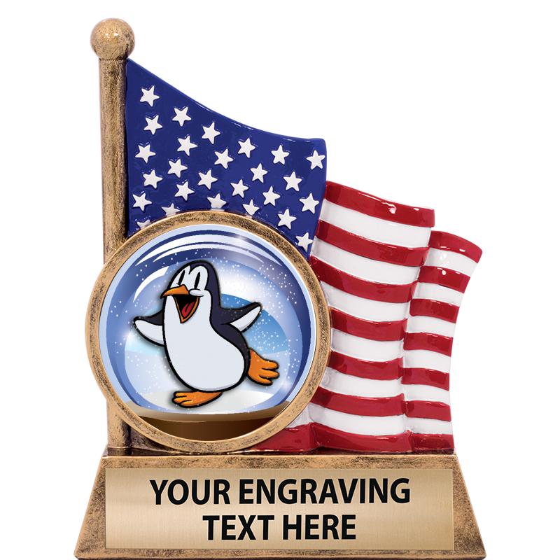 5" AMERICAN FLAG INSERT SCLPT